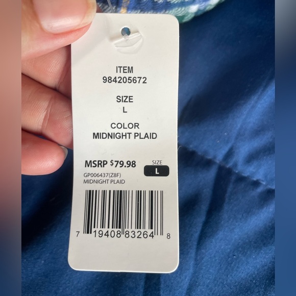 NWT GAP Pajama Pants Men Large Midnight Plaid Loungewear Classic Straight Casual - Picture 3 of 9